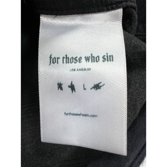 For Those Who Sin Flannel Shirt Mens Large Hunter S Thompson Gonzo Dont Run - Picture 11 of 14